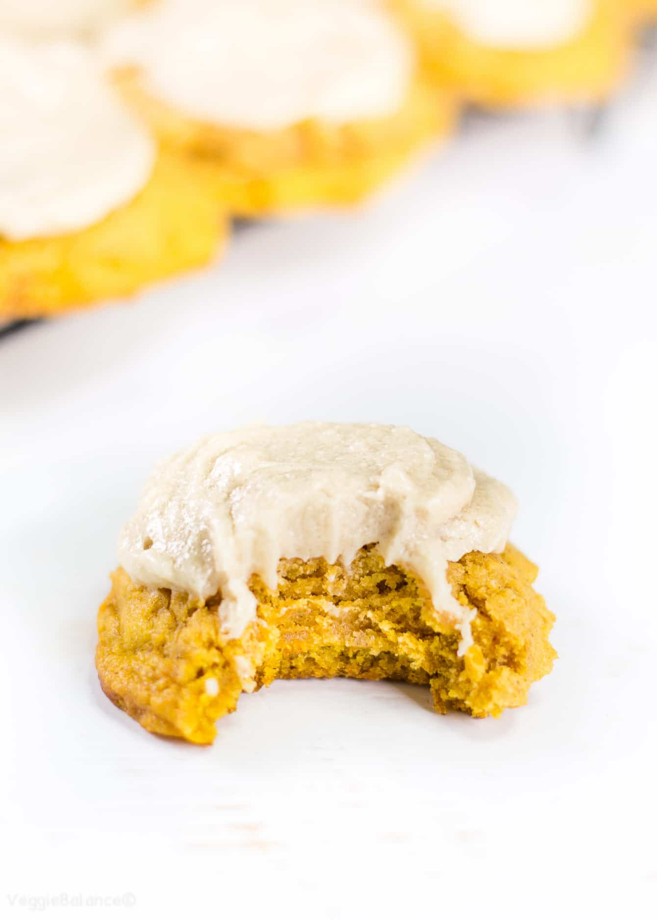 Gluten Free Soft Baked Pumpkin Cookies with Brown Sugar Frosting
