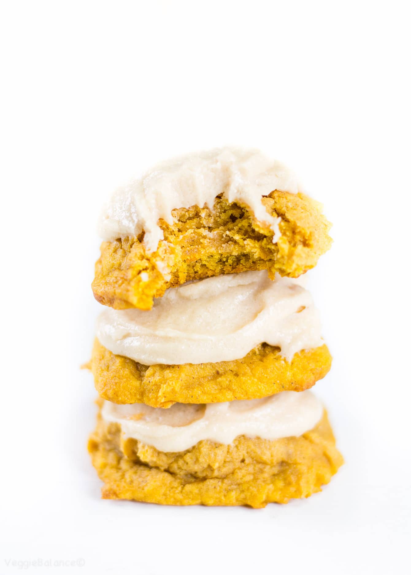 Gluten Free Soft Baked Pumpkin Cookies with Brown Sugar Frosting