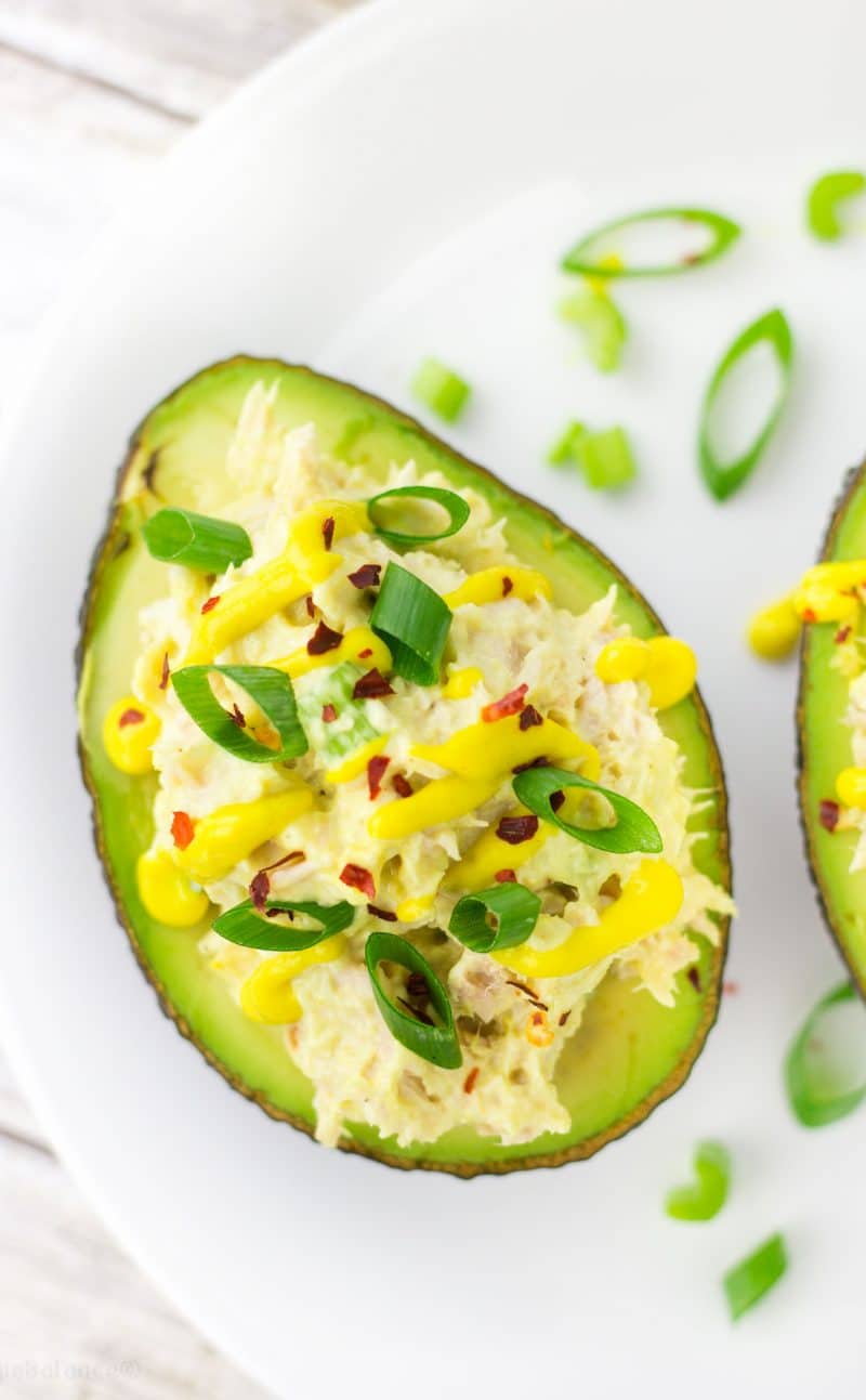 Tuna Salad Stuffed Avocado Bowls made Healthy Recipe