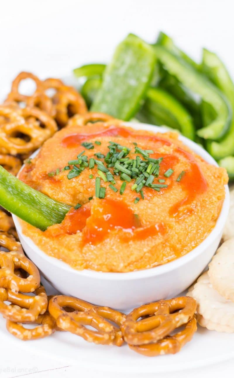 Healthy Buffalo Hummus Recipe (From Scratch 3-Ingredients)