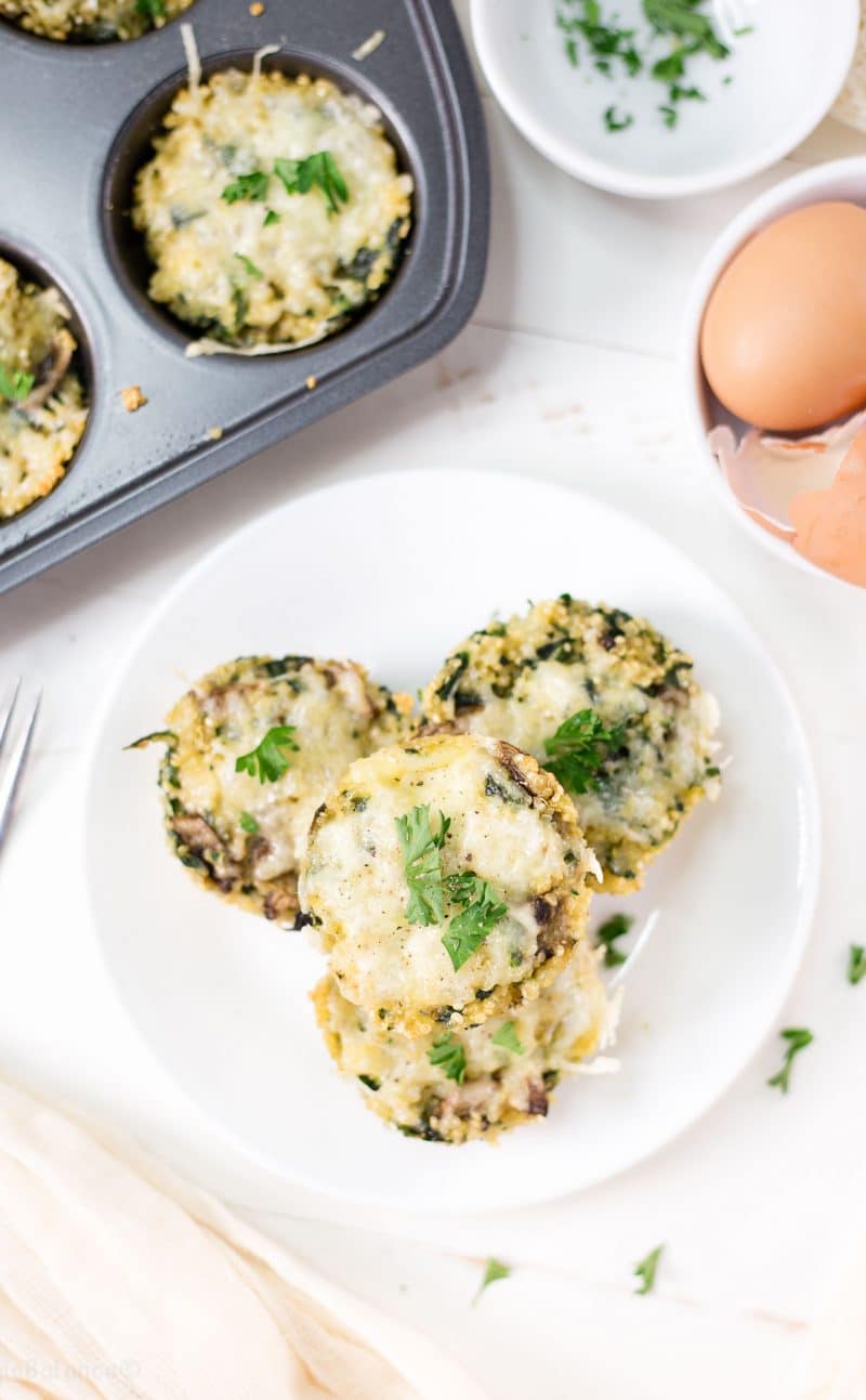 Spinach Mushroom Quinoa Egg Cups Recipe