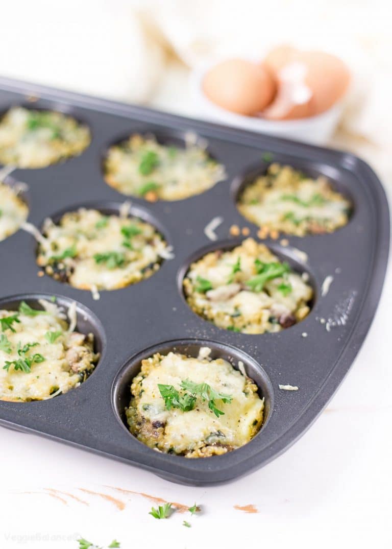 Delicious Spinach Mushroom Quinoa Egg Cups Recipe