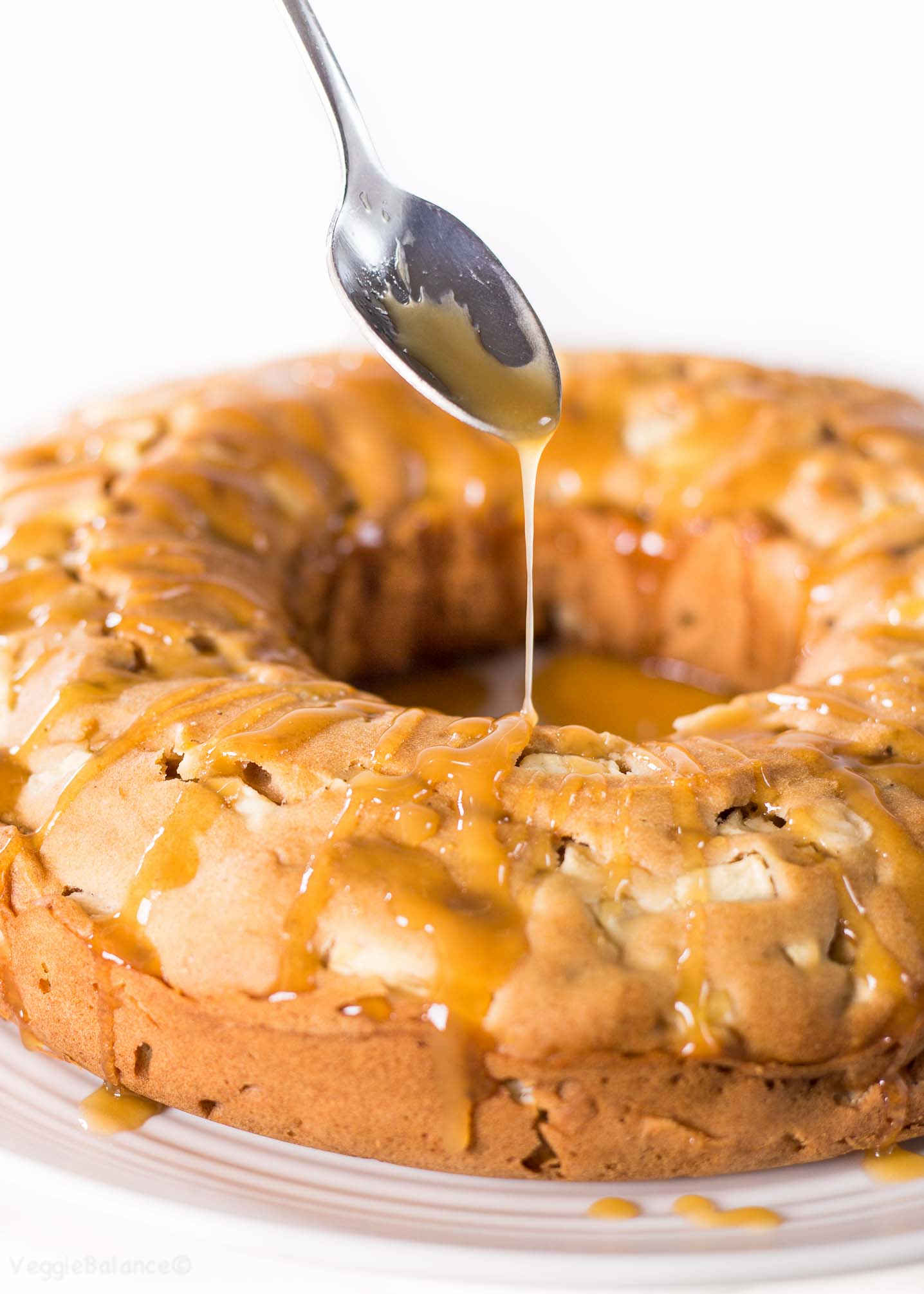 Gluten-Free Apple Coffee Cake with Homemade Caramel Sauce