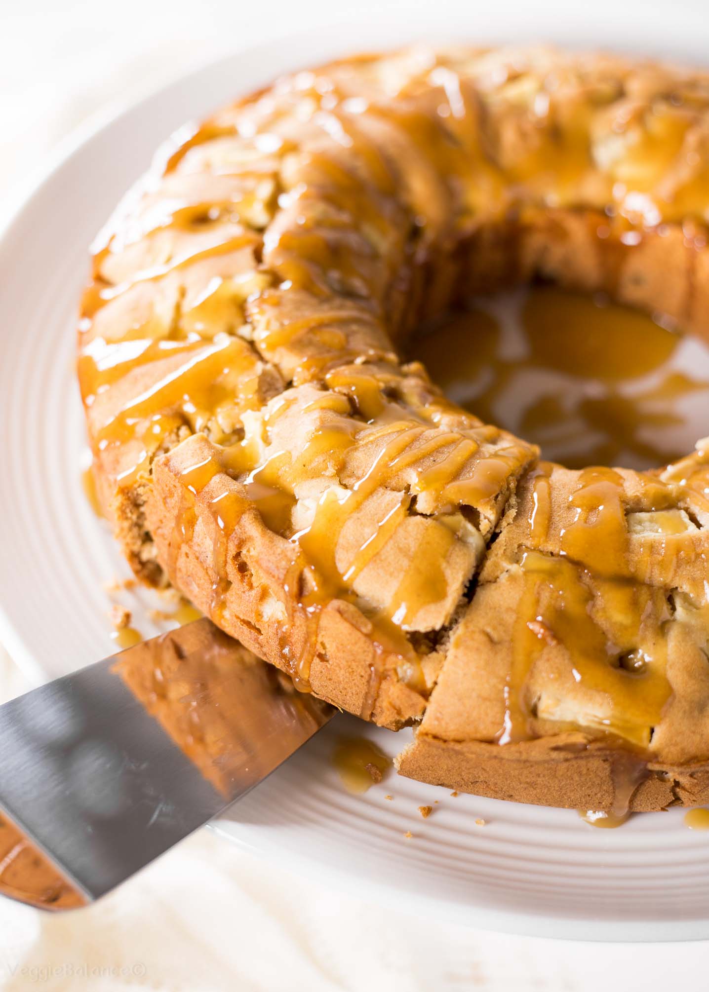 Gluten-Free Apple Coffee Cake with Homemade Caramel Sauce