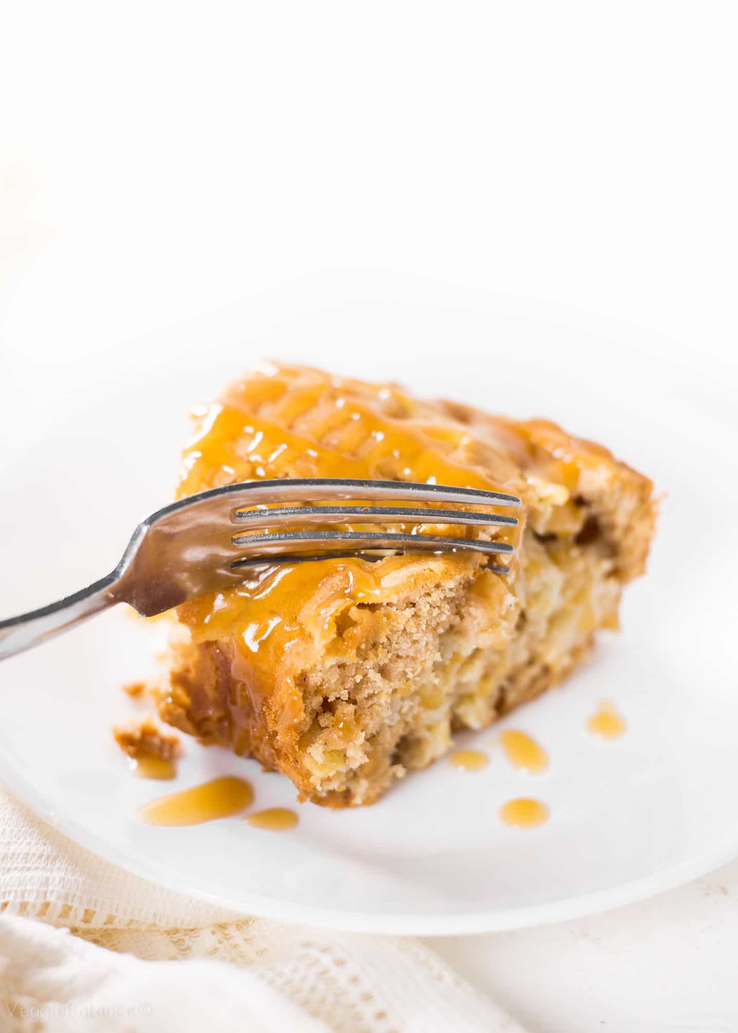 Gluten-Free Apple Coffee Cake with Homemade Caramel Sauce