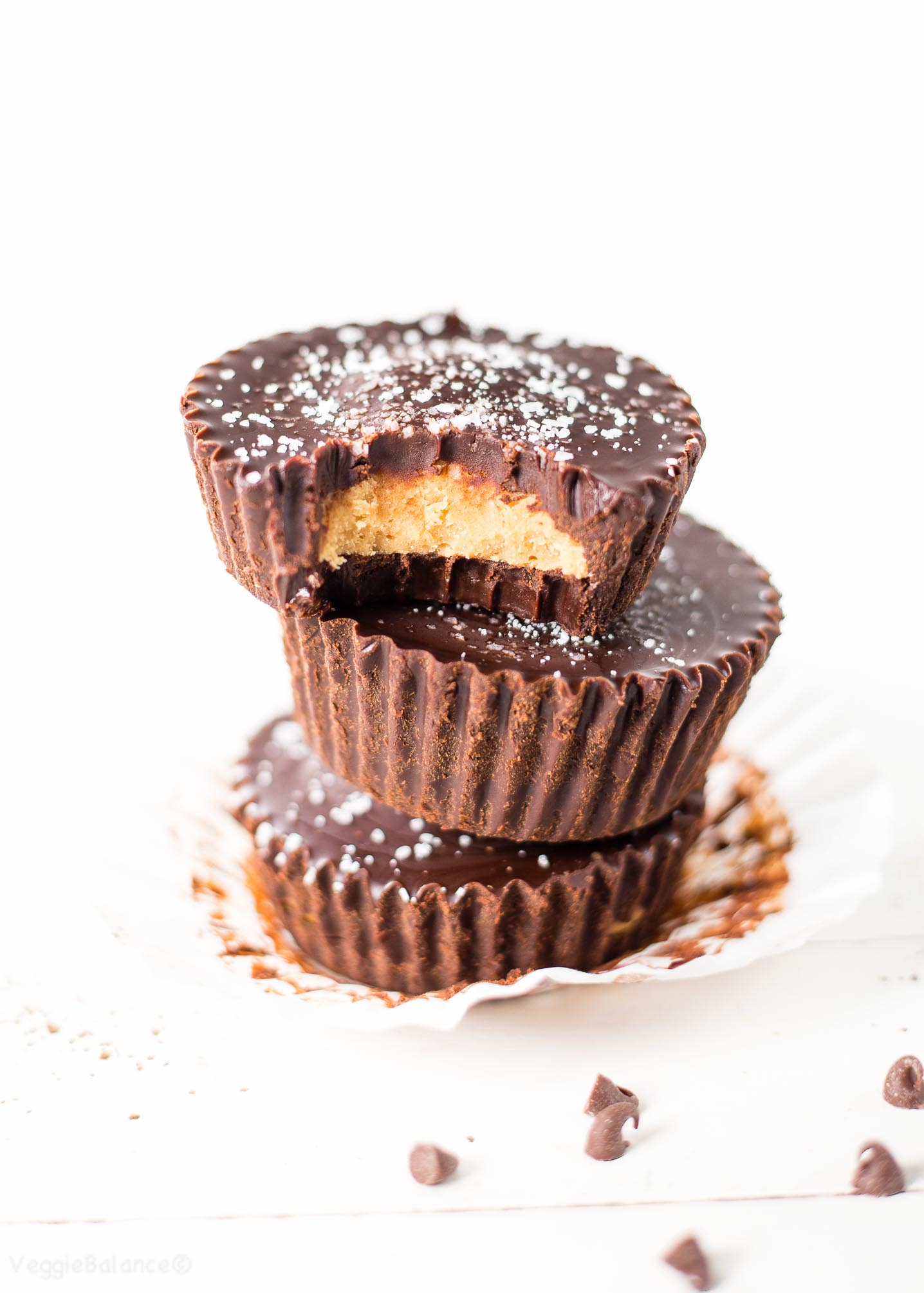 Stacked Homemade Peanut Butter Cups