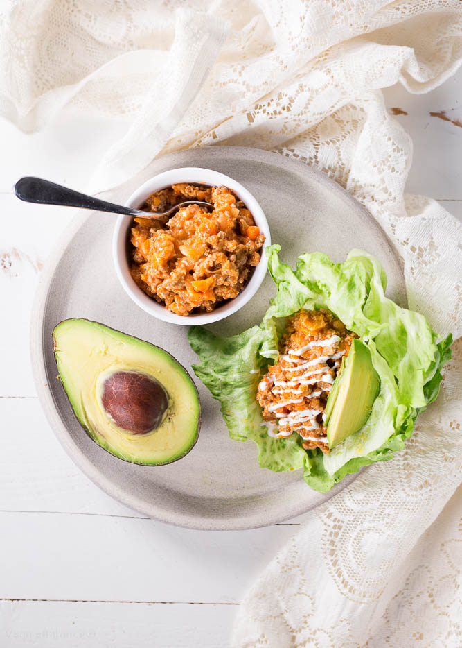 Buffalo Chicken Lettuce Wraps (Buffalo Sloppy Joes)