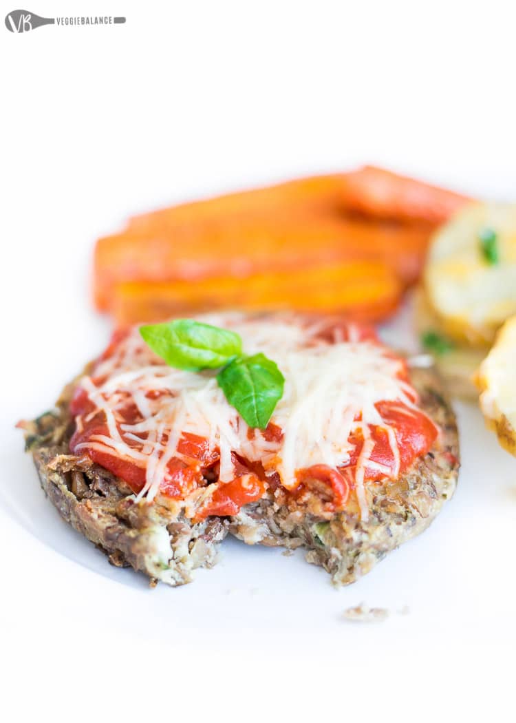 Vegetarian Lentil Patties 'Chicken' Parmesan