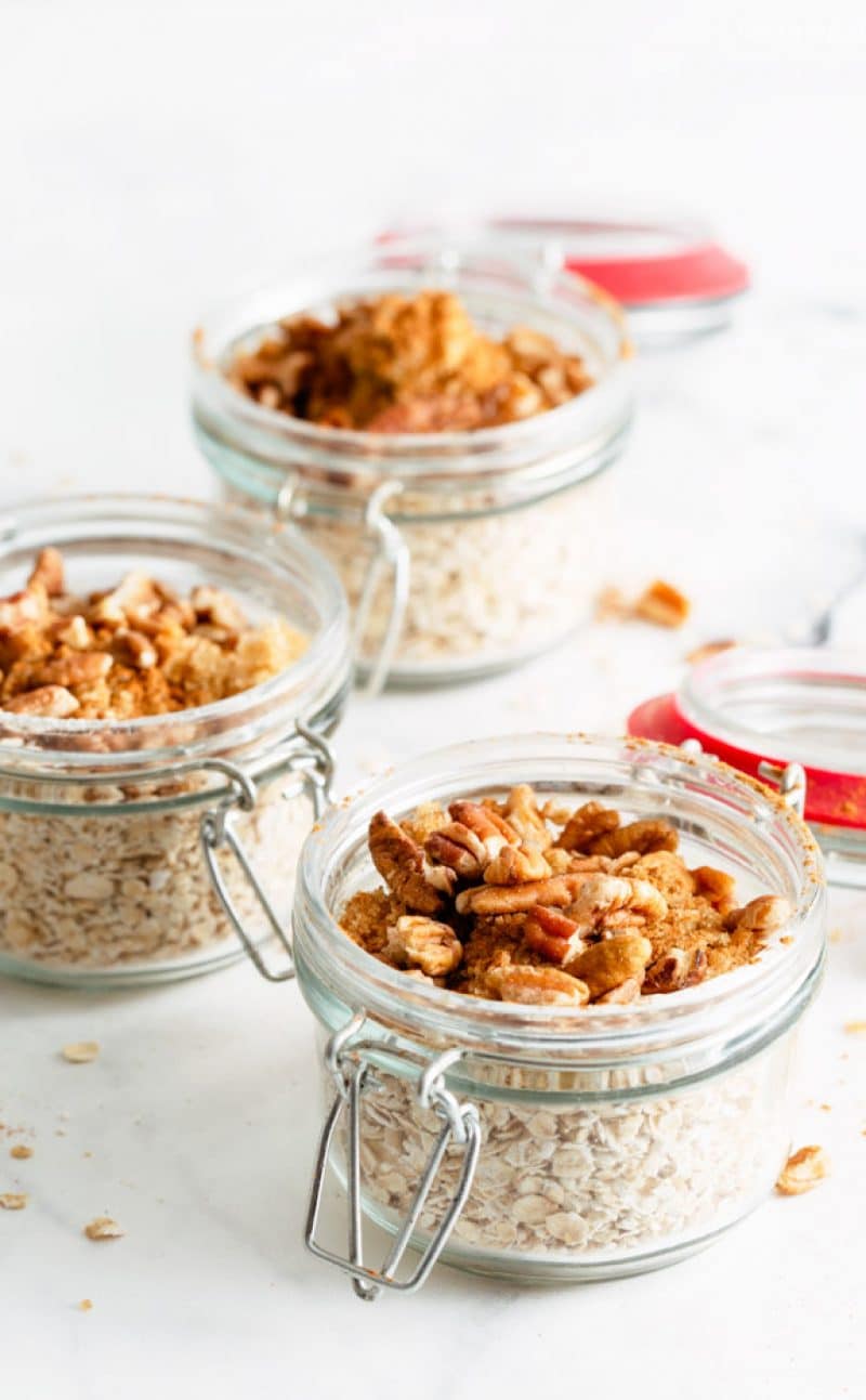 Brown Sugar Oatmeal in Meal Prep Oatmeal Jars Recipe