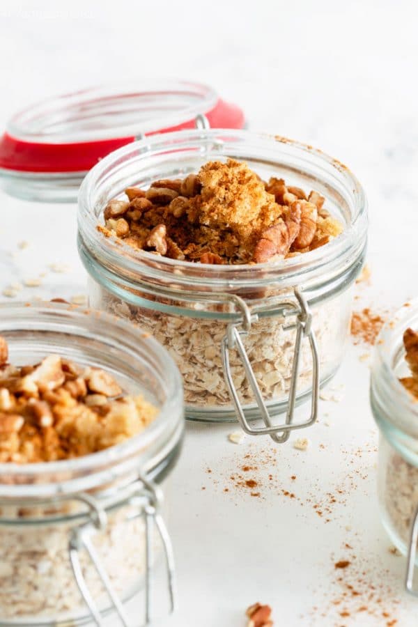 Brown Sugar Oatmeal in Meal Prep Oatmeal Jars Recipe
