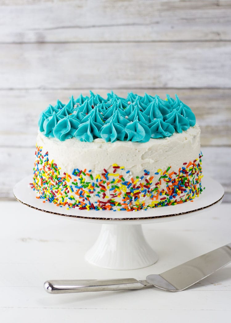 Blue Sprinkles Cake