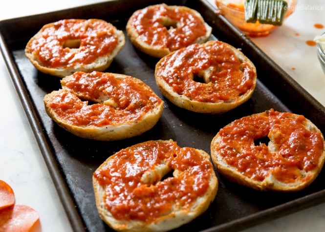 Gluten free pizza bagels