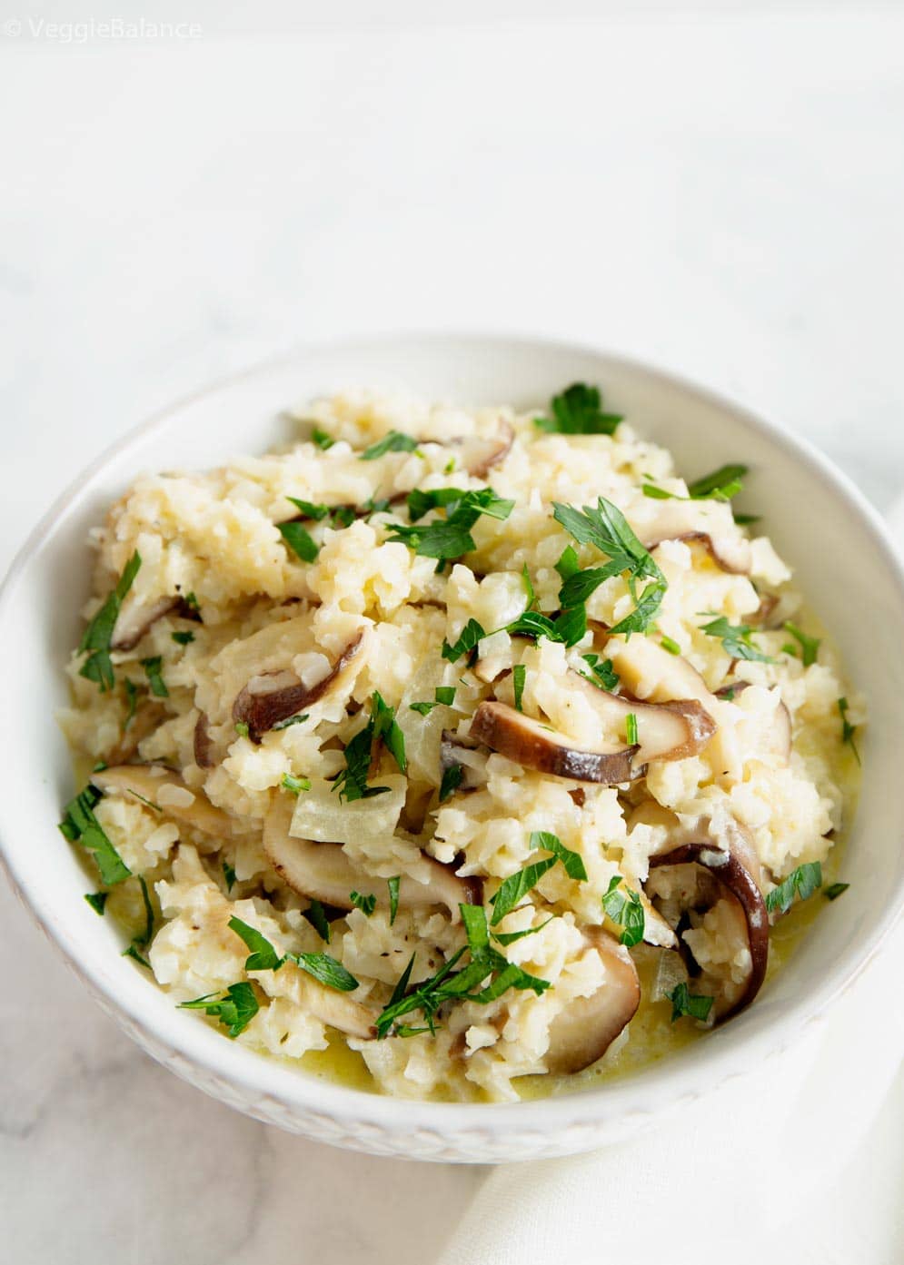 Cauliflower Mushroom Risotto