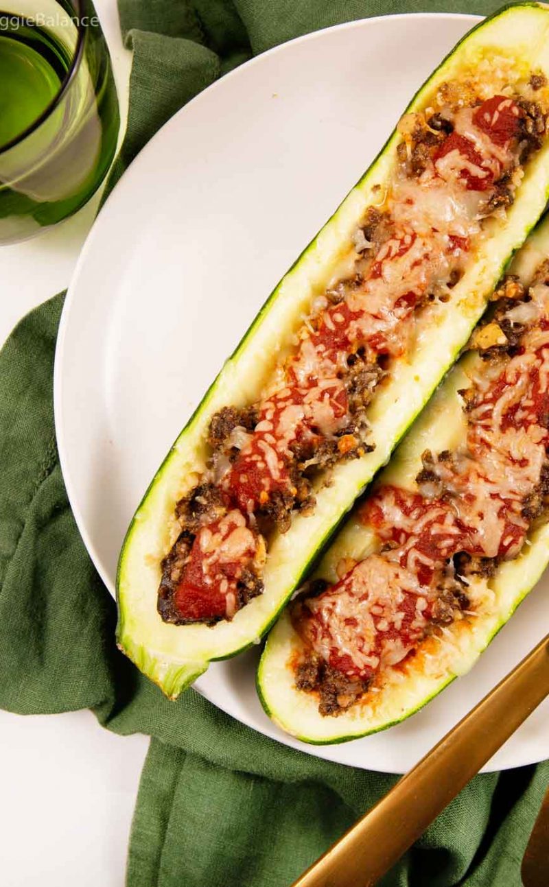 Italian Vegetarian Stuffed Zucchini Boats Recipe