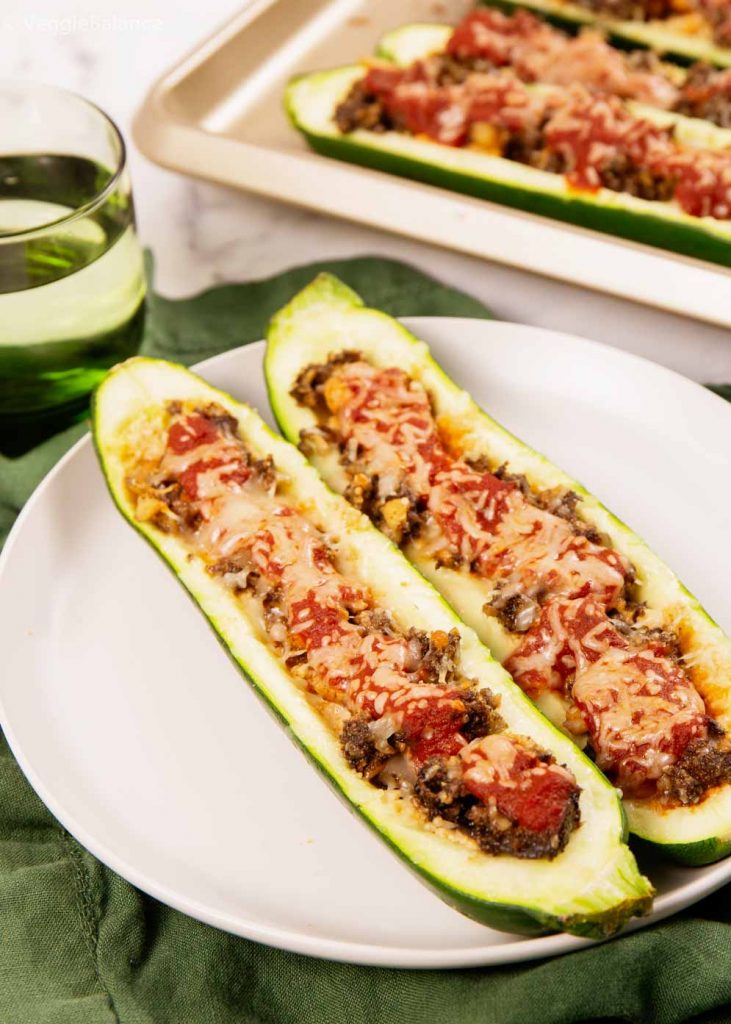 Insanely Good Italian Vegetarian Stuffed Zucchini Boats Recipe