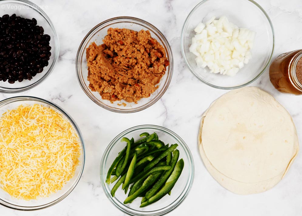 Ingredients you'll need for Black Bean Enchiladas