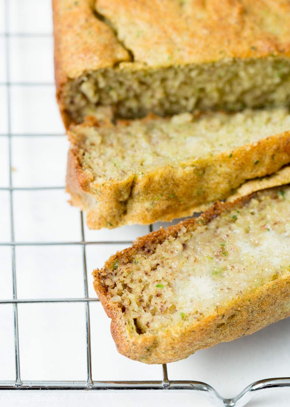 Vegan Gluten-Free Zucchini Bread Slices with Vegan Butter